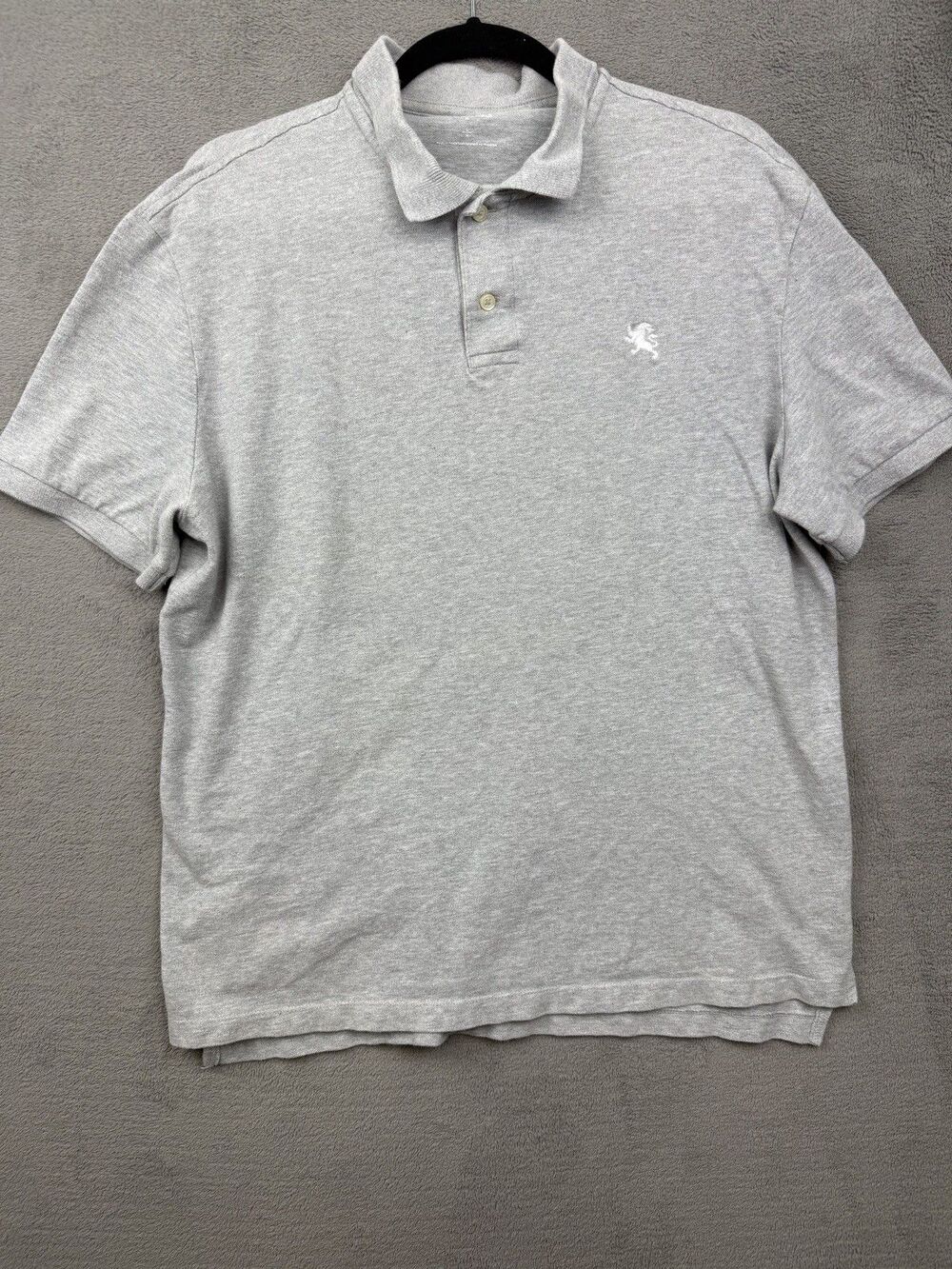 Express Polo Shirt Mens Large Gray Embroidered Logo Collared Short Sleeve